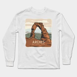 Arches National Park Travel Sticker Long Sleeve T-Shirt